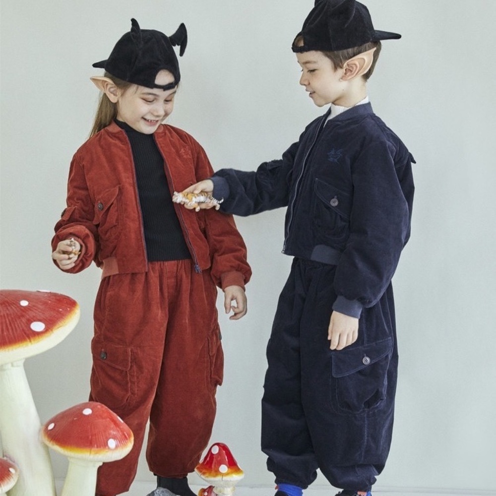 Private label kids navy blue down jacket 5/6Y=120cm